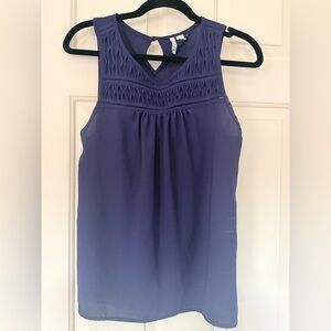 Elle Vibrant Navy Tank Top